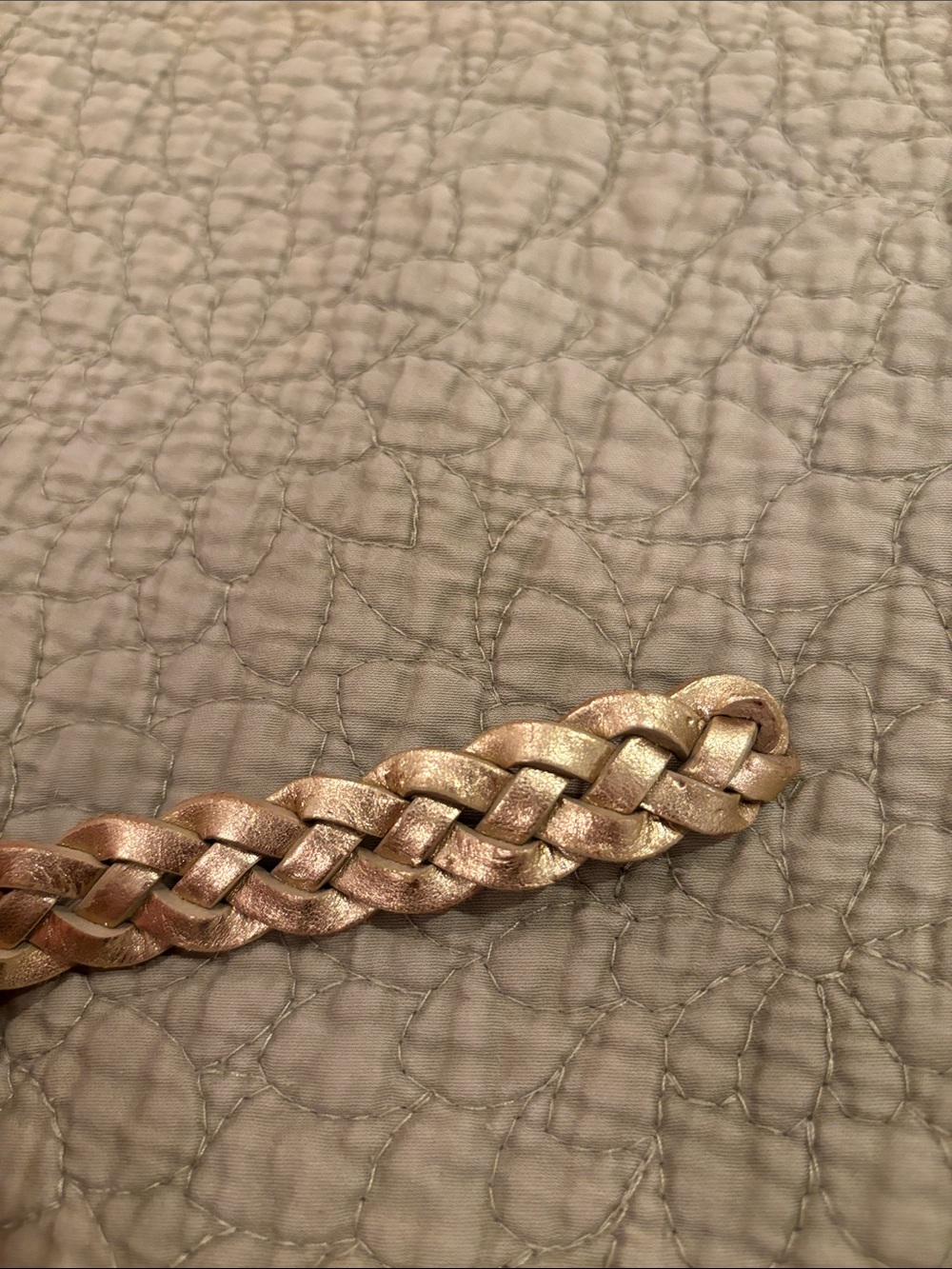 Lauren Ralph Lauren Gold Braided Leather Belt L/XL - Picture 7 of 8